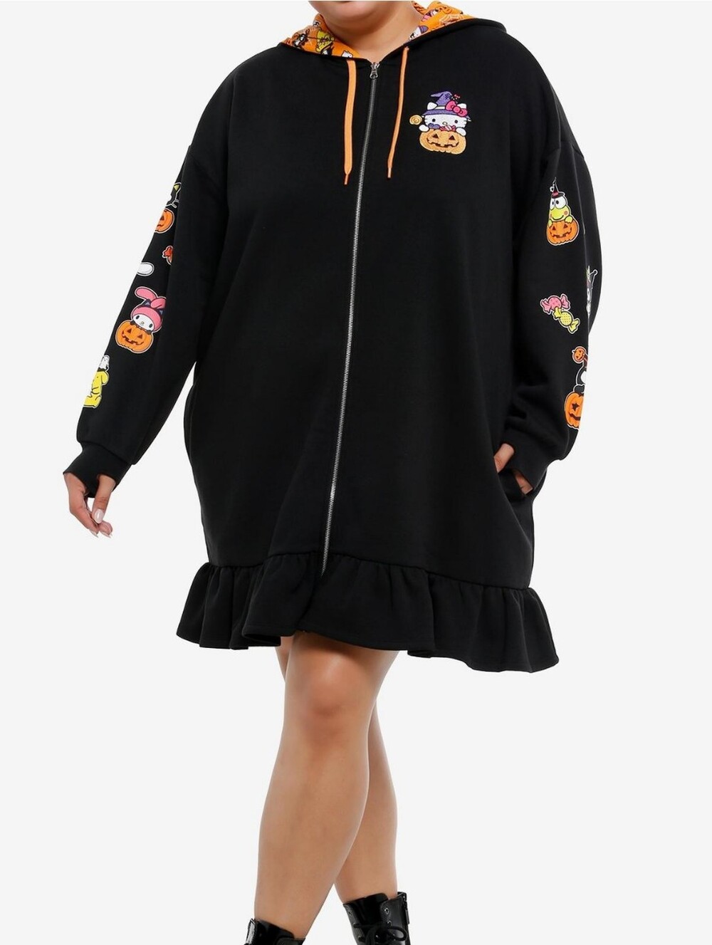 Hot Topic Sanrio Hello Kitty And Friends Halloween Hoodie Dress Plus Size 3X